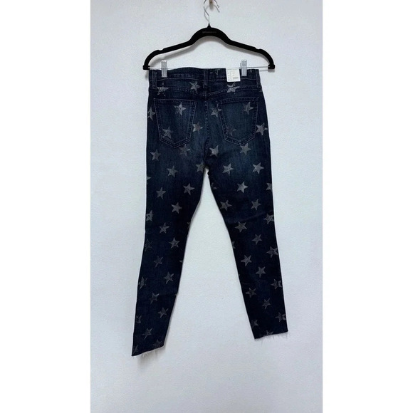 NWT $268 Current/Elliott Slim Cropped Straight Leg Jean Rollin Star Print - Picture 6 of 6